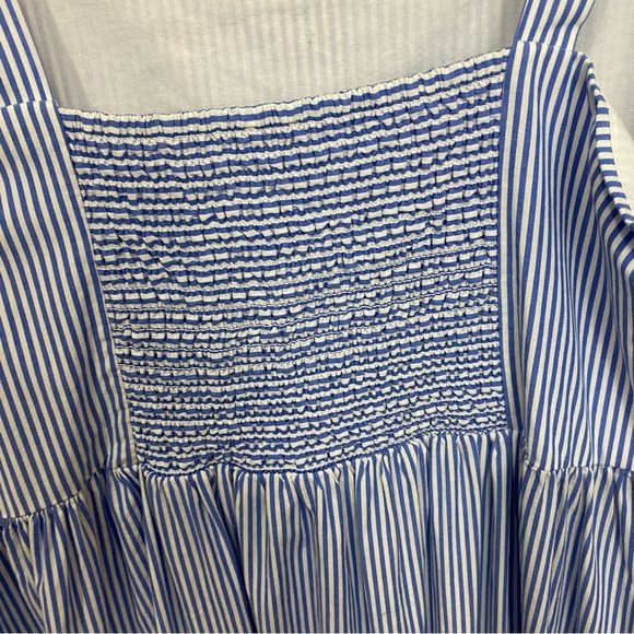 J. Crew Striped Maxi Dress Red and Navy Rick Rack Trim Size 14 Backyard BBQ - Picture 3 of 7
